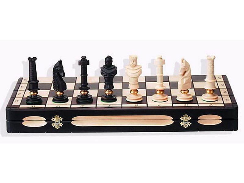 Juego de ajedrez de madera de 25.6