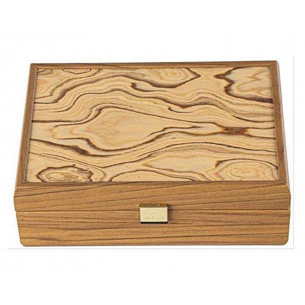 Olive wooden chess case