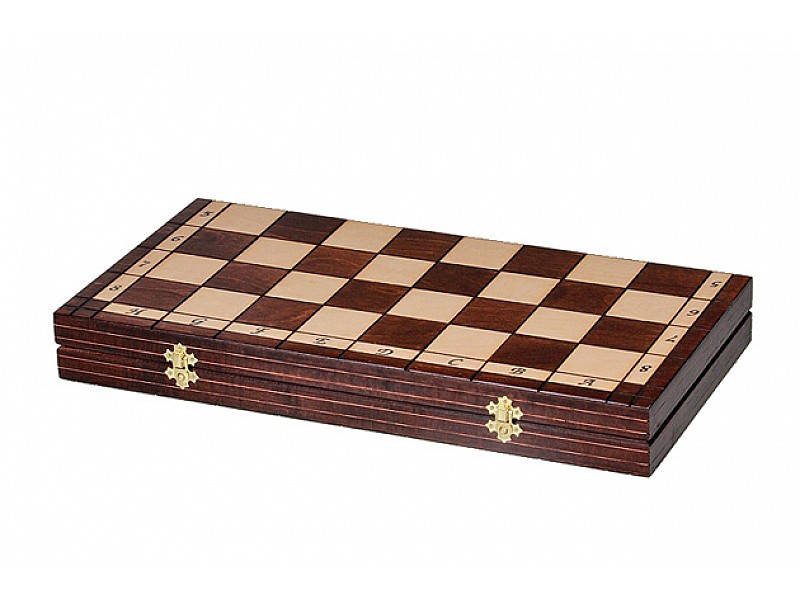 19.68"  wooden chess set with plastic roman pieces