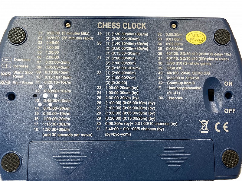 DIgital chess clock with 42 programms  Ps-1688 