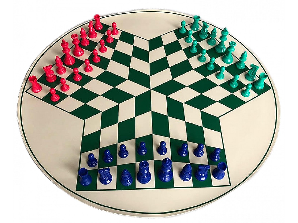 4 Player Chess Set on Vinyl Board (Triple Weighted) – Fancy Chess