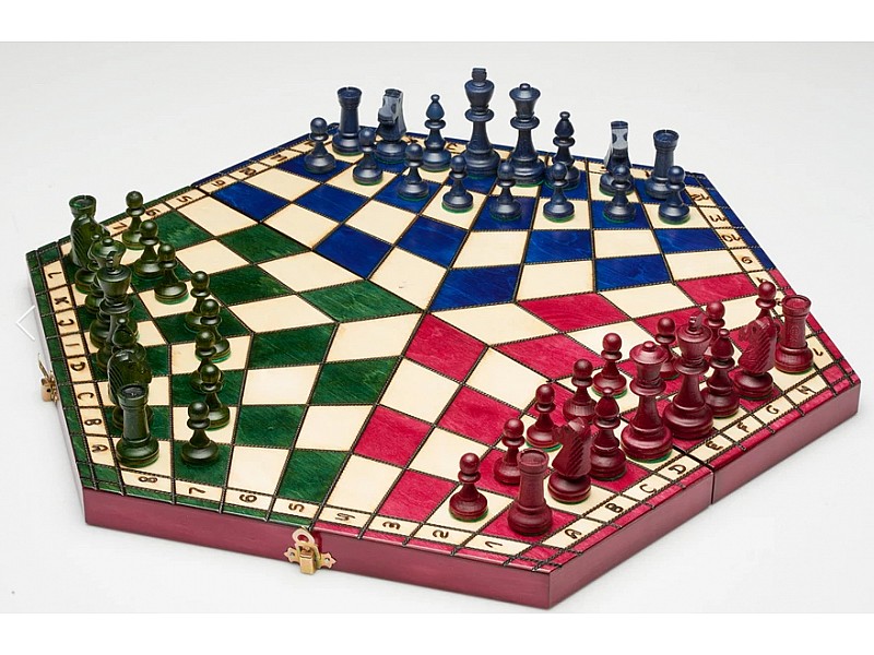 Schach für 3 Spieler (farbig)