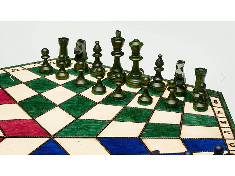 Schach für 3 Spieler (farbig)