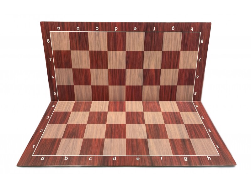 Plastic foldable chess board - wooden imitation