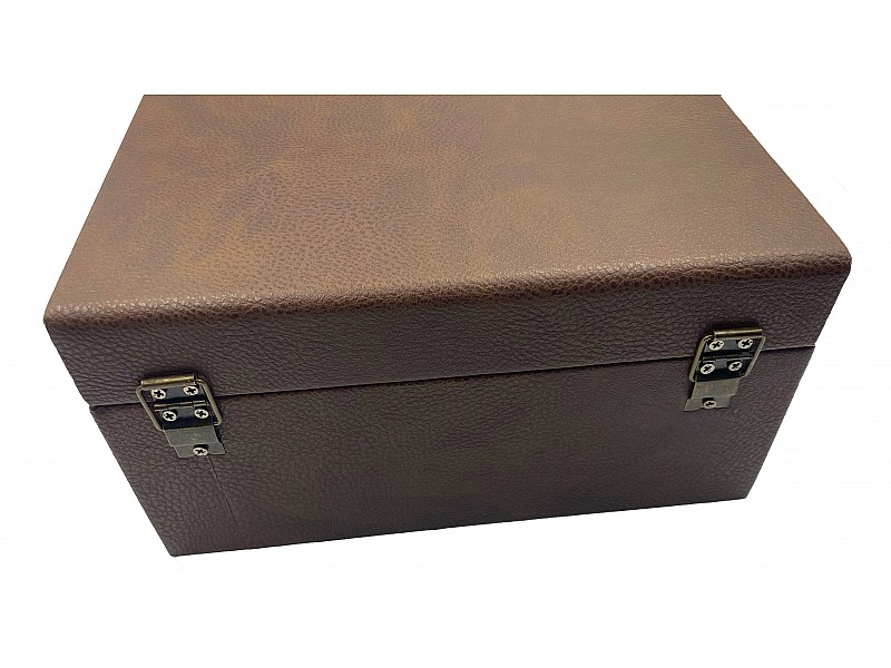 Wooden giant chess box with leatherette 