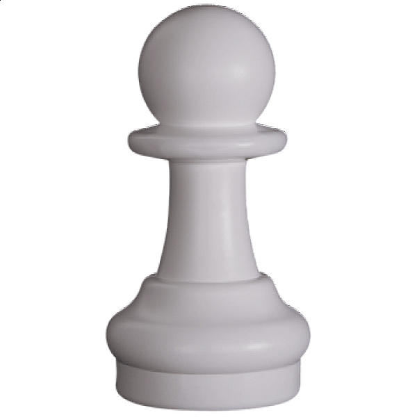 Decorative giant plastic pawn (white)