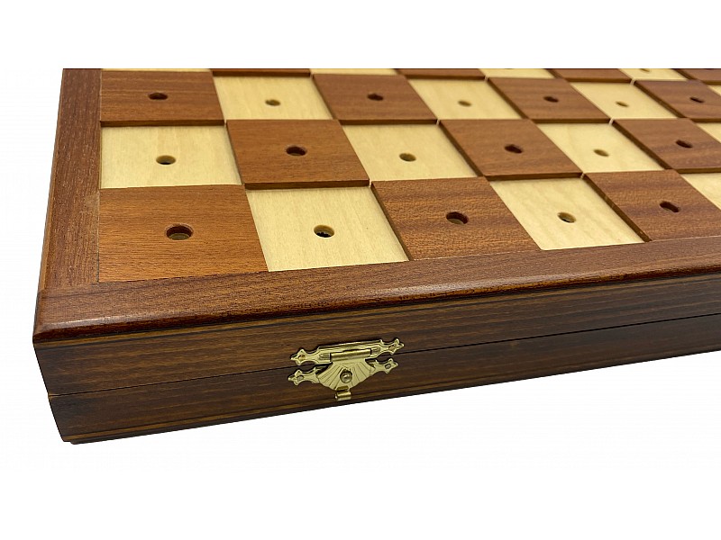 11.8” wooden chess set for blind