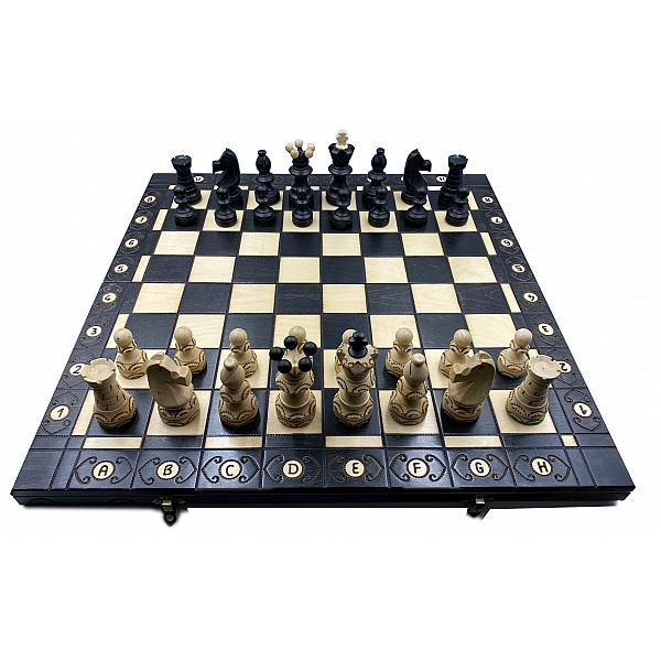 Chess set ambassador black 21.25" x 21.25" X 1.18" 