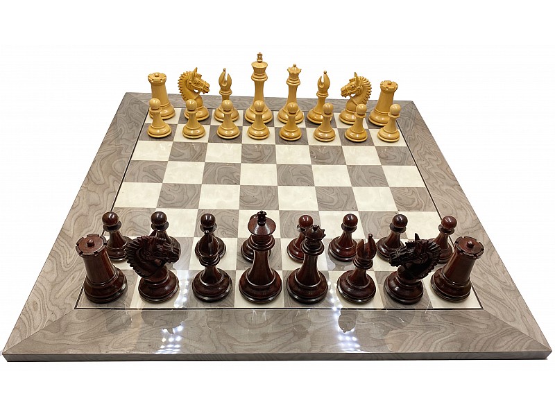 Made in america redwood/boxwood 4" chess pieces " 