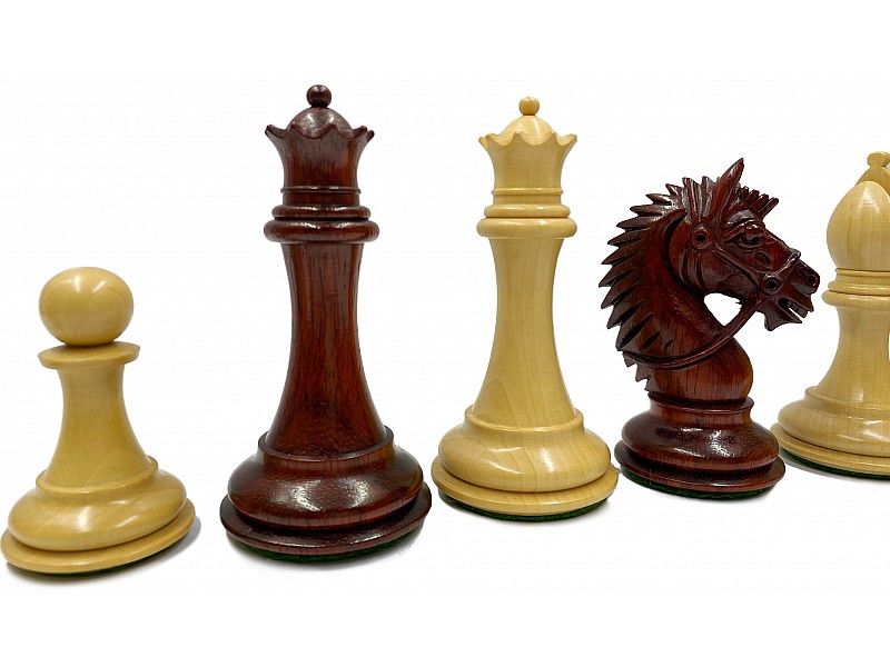 Piezas de ajedrez Made in america redwood/boj 4