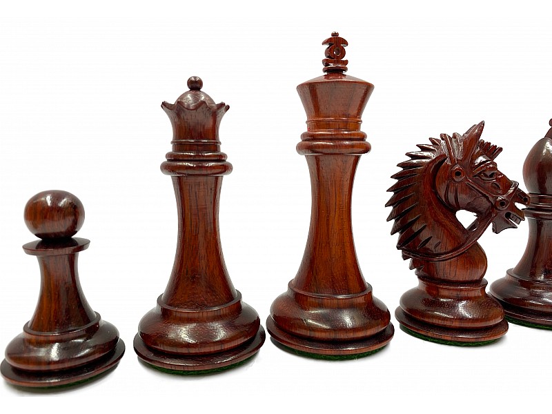 Piezas de ajedrez Made in america redwood/boj 4