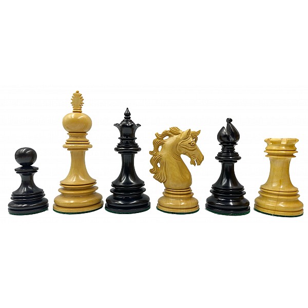 Andaulson staunton ébano/boj piezas de ajedrez de 4.6