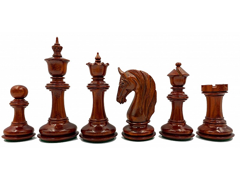 Alverno staunton rosewood/boxwood 4.6" chess pieces 