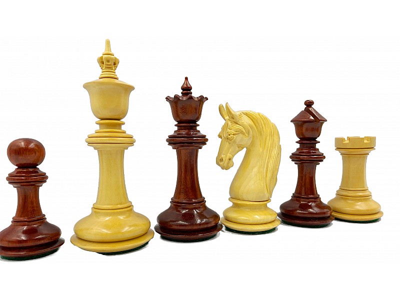 Alverno staunton rosewood/boxwood 4.6" chess pieces 