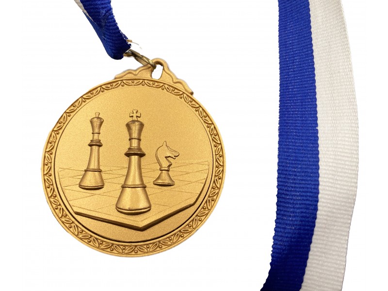 Chess medal bronze (diameter 6 cm / 2.36" )