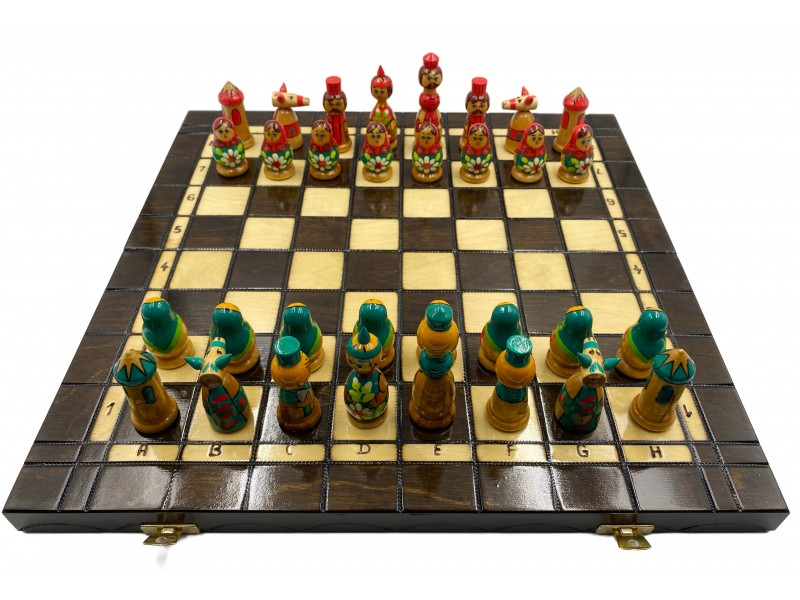 Children chess set with baboushka's -16.54" X 16.54"