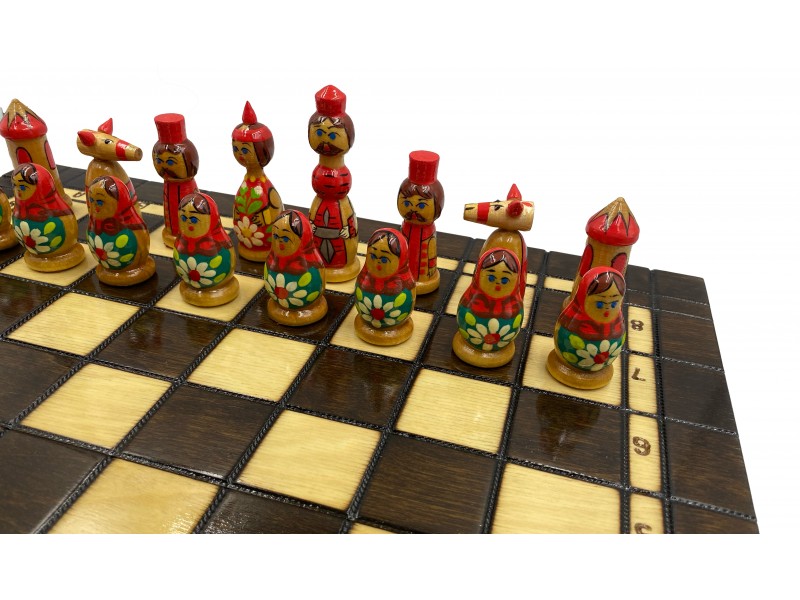 Children chess set with baboushka's -16.54" X 16.54"