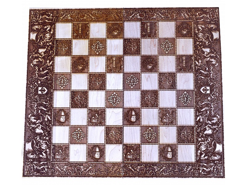War Chess & Checkers Wood Board Game - Plegable grande