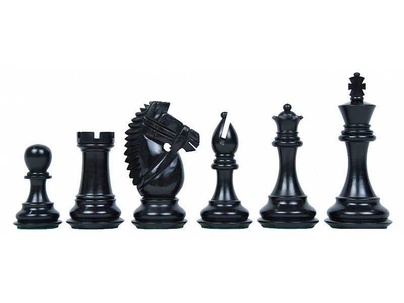 Bridle knight  boxwood/ebonized  4" chess pieces 