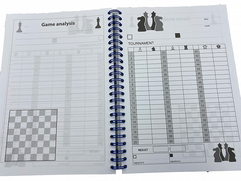 Libro de puntuación de ajedrez (200 páginas)