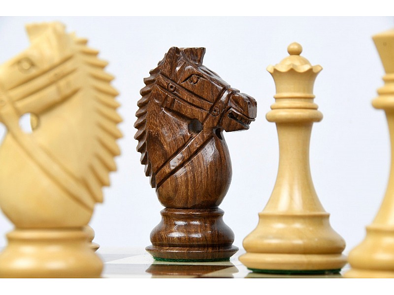 Piezas de ajedrez Bridle knight boj/acacia 4