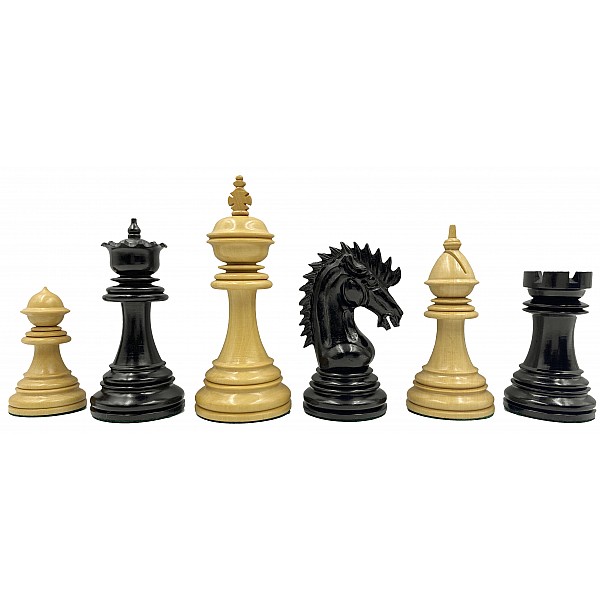 Cyrus staunton  ebony/boxwood  4.6" chess pieces 