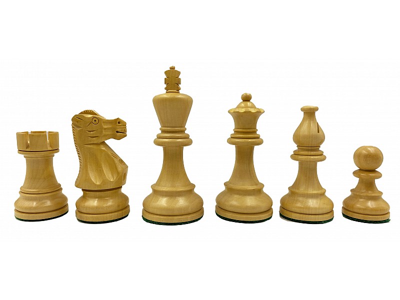American staunton  boxwood/acacia  3.85" chess pieces