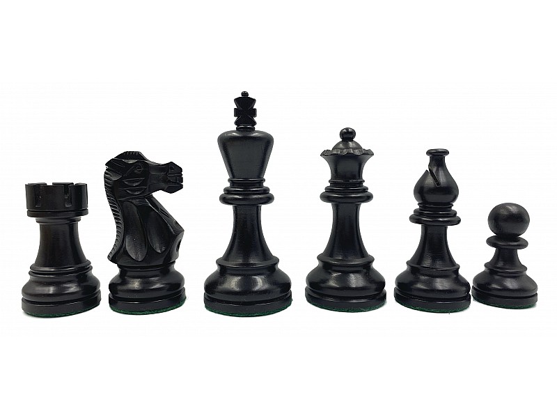 Piezas de ajedrez americanas de boj de boj/ebonizado de 3,75