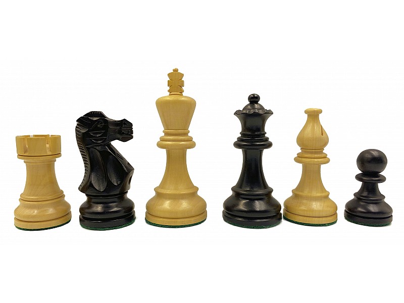 Piezas de ajedrez americanas de boj de boj/ebonizado de 3,75