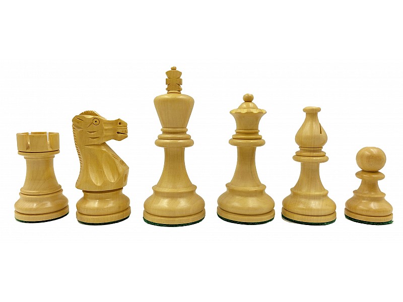 Amerikanischer Staunton-Buchsbaum/ebonisierte 3,75-Zoll-Schachfiguren  