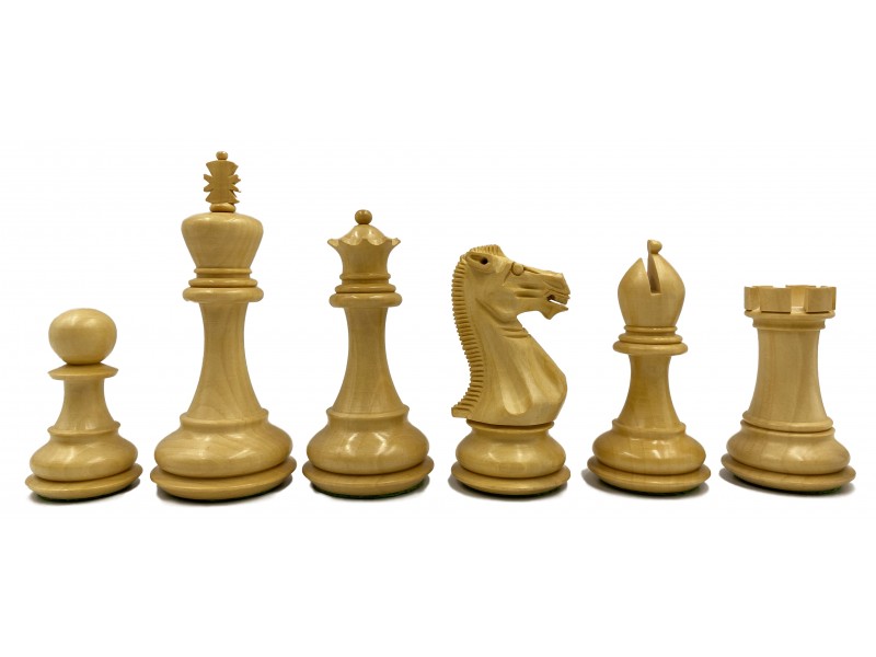 Piezas de ajedrez Champfered Redwood/Boj 4