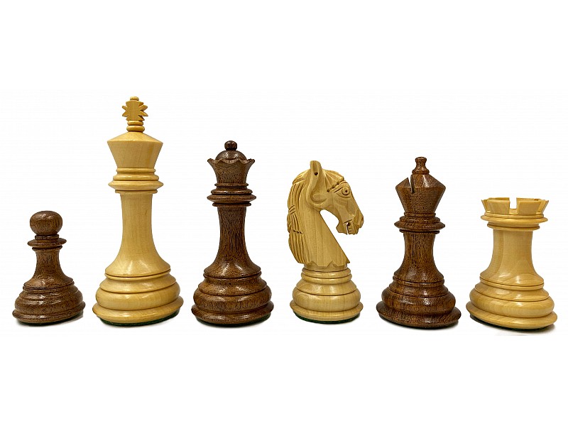 Colombian boxwood/acacia 3.75" chess pieces 