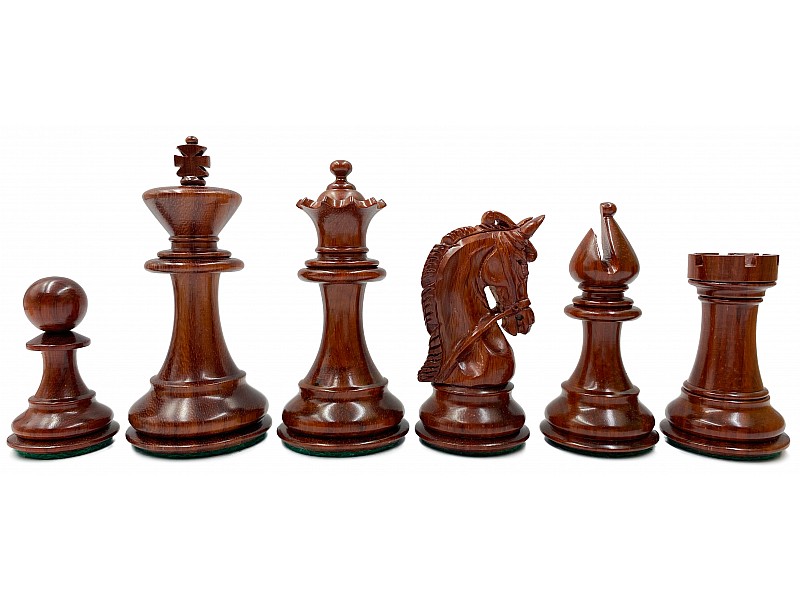 Piezas de ajedrez de secuoyas corintias, altura del rey 3.74