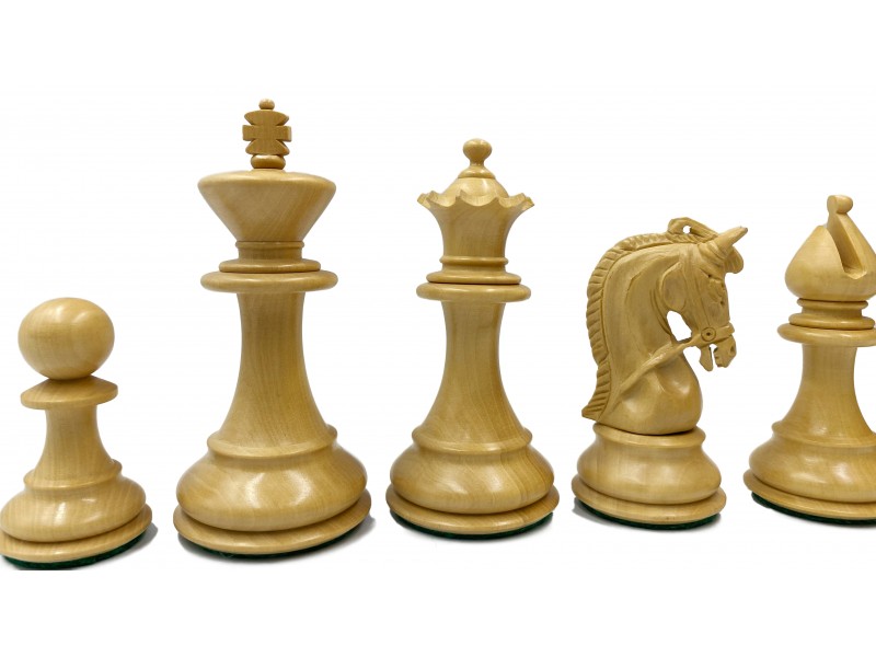 Piezas de ajedrez Corinthian redwood/boj 3.75