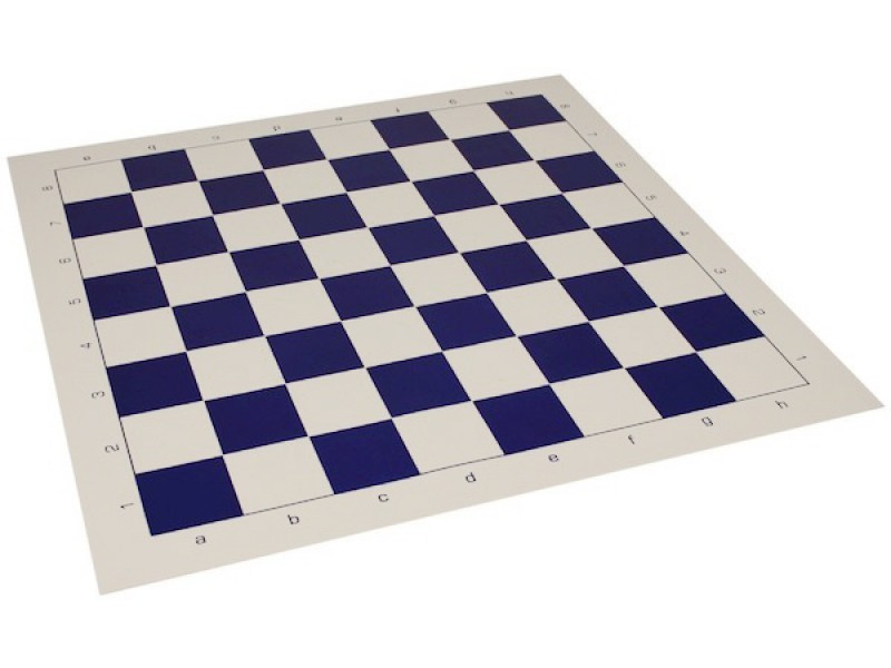 20" blue vinyl chess board with blue/red pcs 