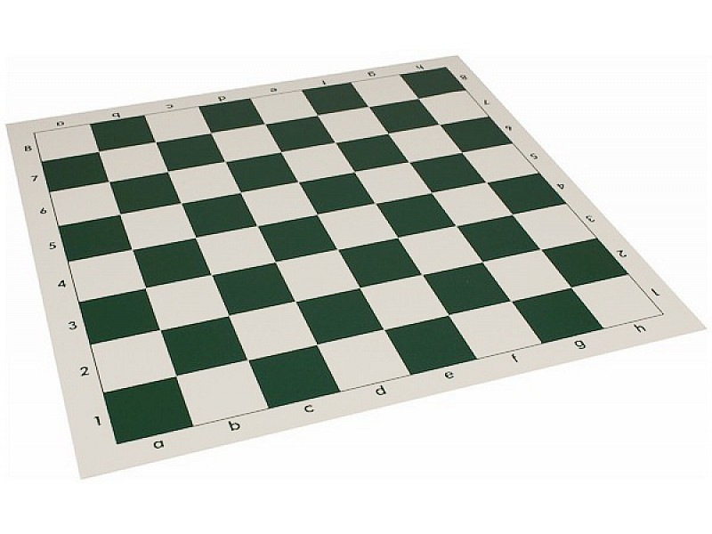 Green vinyl chess board with green/blues pcs 3.75"