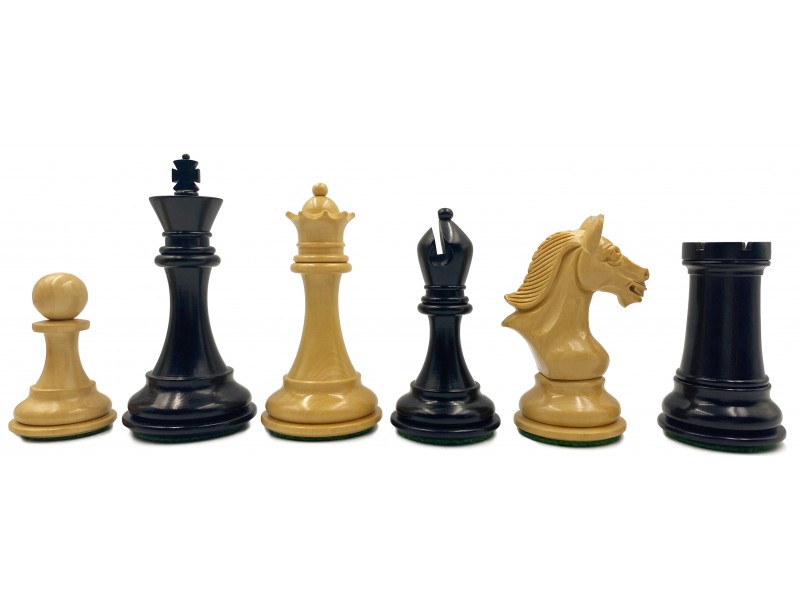 Piezas de ajedrez Derby knight boj/ébano de 4