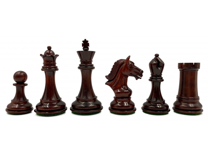 Derby knight redwood/boxwood  4" chess pieces 