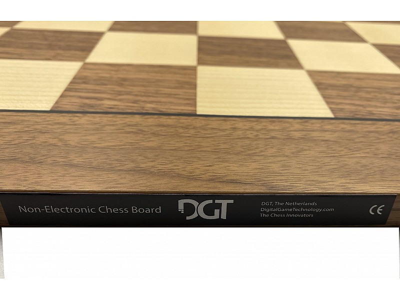 21.6” DGT walnut non electronic chess board 