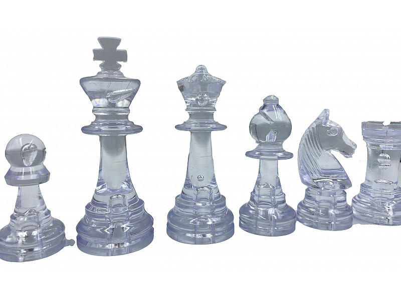 Transparent  3.22" chess pieces