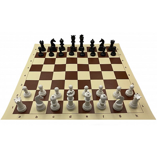 Vinly chess board and chess pieces 16.14" X 16.14" & bag