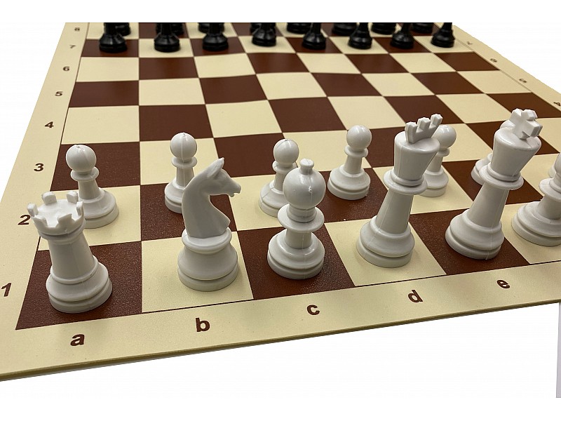 16.14" Vinly chess board and chess pieces 