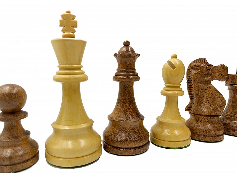Piezas de ajedrez Fisher-Spassky boj/palisandro de 4