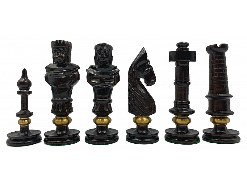 Kings palysander/boxwood 4.92 " chess pieces