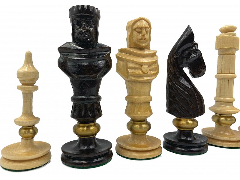 Kings palysander/boxwood 4.92 " chess pieces
