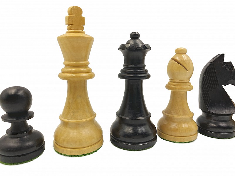 German staunton boxwood/ebonized  3.75" chess pieces