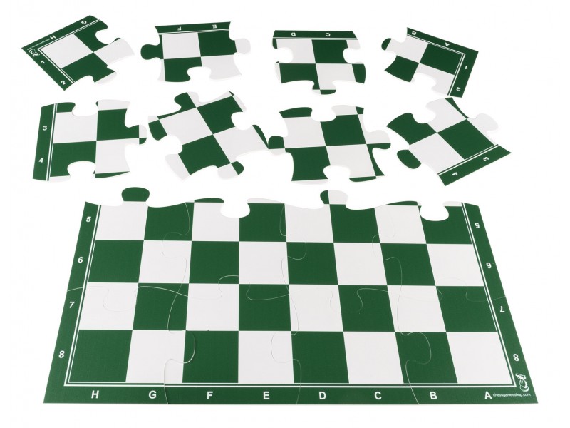 Puzzle de ajedrez (16 piezas) - Color Verde