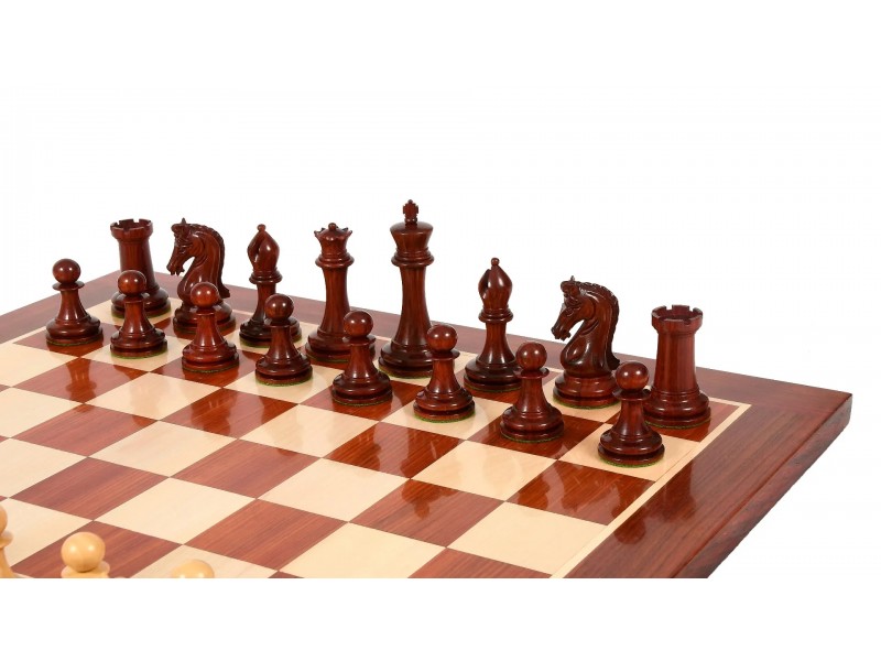 Imperial redwood/boxwood 4.33" chess pieces