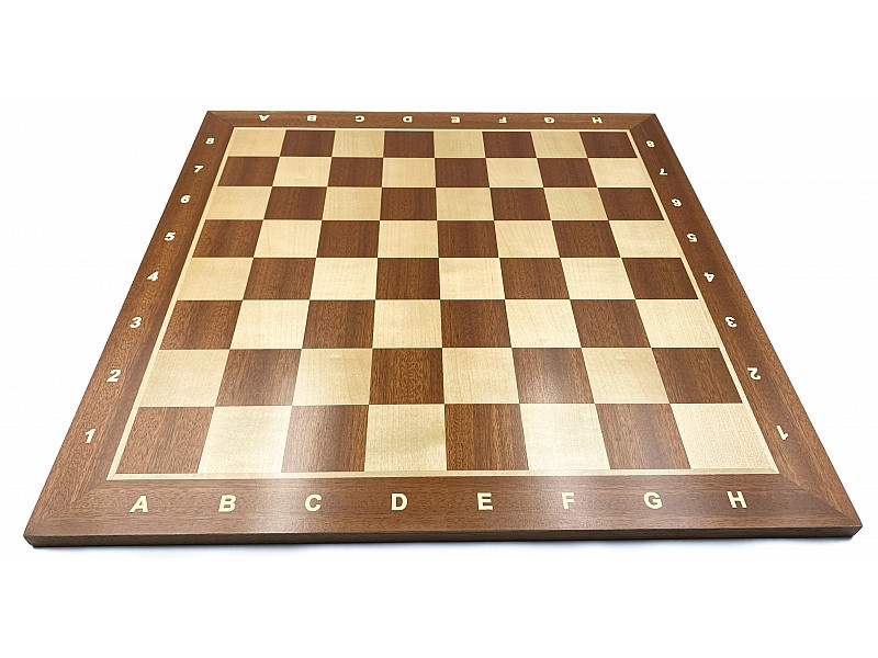 16.14” wooden chess board mahogany without coordinates