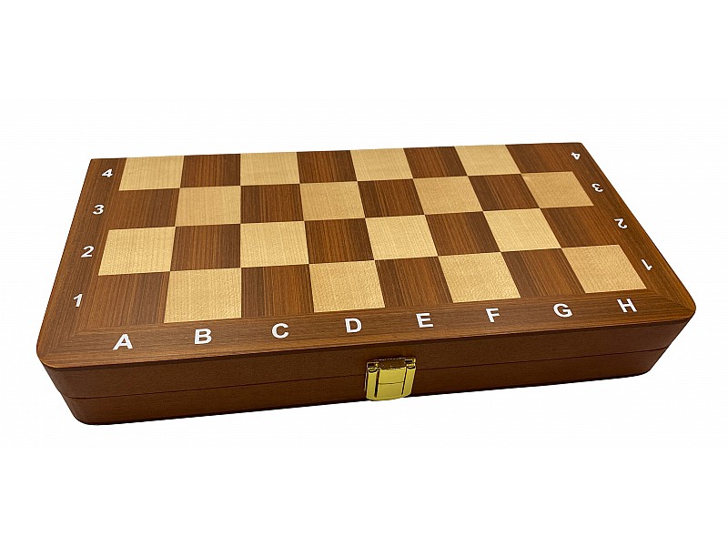 Magnetic chess set soft brown 11.41" X 11.41" 